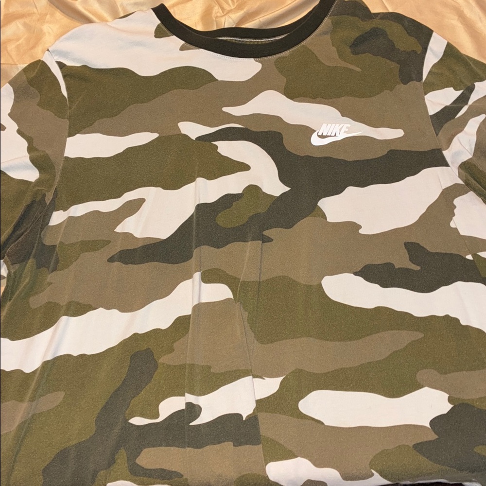 Nike Green Camo Long Sleeve Shirt
